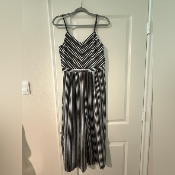 Black and White Striped Jumpsuit - Picture 2 of 4